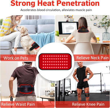 Red Light Therapy Belt, Infrared Light Therapy For Body, Wearable Wrap With Timer For Back Shoulder Waist Muscle Pain Relief, Improve Joint Inflammation, Red Light Therapy For Body