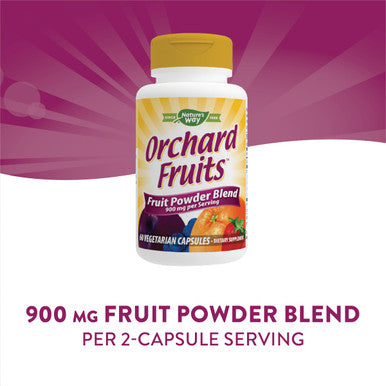 Nature'S Way Orchard Fruits Powder Blend, 12 Fruit Blend, 900Mg Per Serving, 60 Capsules