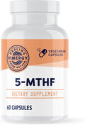 Vimergy 5-Mthf Capsules Supports Brain & Cardiovascular Health* Promotes Energy Production* Kosher Vegan & Gluten-Free (60 Ct.)