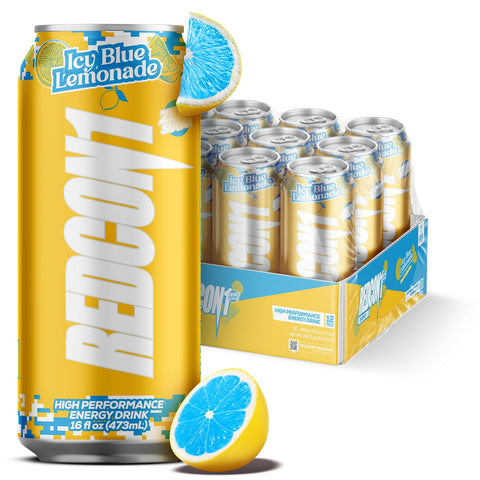 REDCON1 Energy High Performance Drink, Cali Splash - Zero Sugar Energy Drink with Alpha GPC Nootropic - 200mg of Natural Caffeine from Green Coffee Beans - Vitamin B6, B12 & B5 to Boost Mood (12 ct)