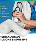 Clear Extra-Long Silicone Gel Scar Tape- Reusable Scar Healing After Surgery Must Have Strips Surgical Scars, C-Section Tummy Tuck Recovery, Face Neck Scar Treatment