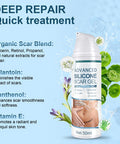 Advanced Scar Cream, Silicone Scar Gel, Treats Old And Scars, Reduces The Appearance Of Scars From, Body, Face, Stretch Marks, Surgical Scar, Keloids, Acne, Burns And More, 1.7 Oz