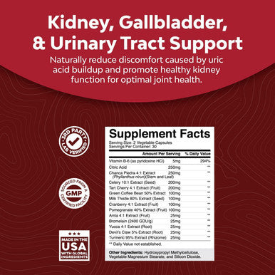 Bundle of Uric Acid Support and Omega 3 Krill Oil Supplement - Uric Acid for Kidney Support with Milk Thistle and More - Brain Supplement for Bloating and PMS Relief with Omega 3 Fatty Acids