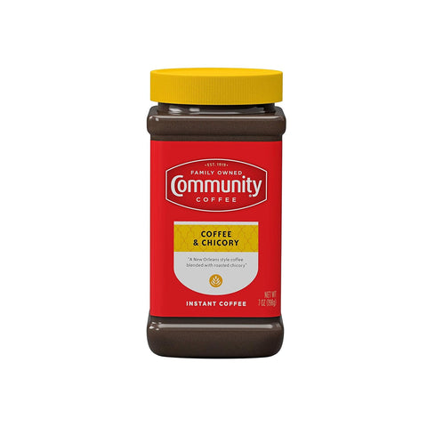 Community Coffee Breakfast Blend Instant Coffee, Medium Roast, 7 oz Jar (Pack of 4)