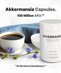 Codeage Akkermansia Muciniphila Probiotic Supplement - 3-Month Supply of Akkermansia Probiotic & Chicory Inulin - Daily Synbiotic Probiotic Chicory Root - 100 Million AFUs - Gluten- - 90 Capsules