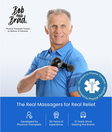 Bob And Brad D2 Mini Massage Gun With 6 Adjustable Angle, Small Deep Tissue Massage Gun, Travel Portable Percussion Muscle Massager Gun With 5 Speeds And 5 Replacement Heads, Fsa And Hsa Eligible