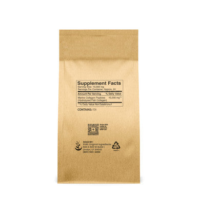 PURE ORIGINAL INGREDIENTS Marine Collagen Powder (1 Lb) Natural & Unflavored, Protein Peptides, Resealable Bag