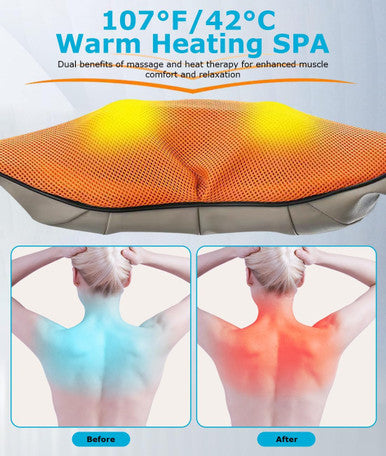 Neck Massager With Heat Shiatsu Back Massager For Pain Relief Deep Tissue Electric Shoulder Massager,Great Gifts For Women Men Mom Dad Mothers Fathers Day Birthday Christmas Gift