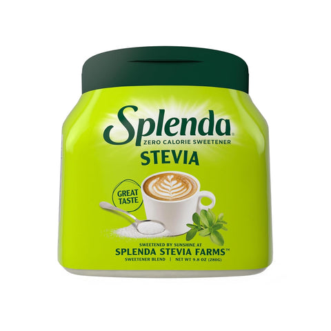 SPLENDA Stevia Zero Calorie Sweetener Plant Based Sugar Substitute Granulated Powder 19 oz Jar