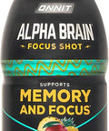 Onnit Alpha BRAIN Focus Energy Shot Supplement - Energy Focus Mood Stress Brain Booster Drink - Tropical (2.5 fl oz 6 ct)