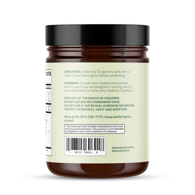 Sea Moss Gummies 16-in-1 - Ashwagandha Black Seed Oil Bladder Wrack Turmeric Vitamin C & D3 with Manuka Burdock Root Dandelion Yellow Dock Elderberry Apple Cider Vinegar (Green Apple) 30 gummies