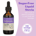 Nunaturals Liquid Vanilla Stevia, Sugar-Free Sweetener, Plant-Based Sugar Substitute, Zero Calorie, 2Oz (2-Pack)