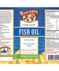 Barleans Fresh Catch Fish Oil Supplement with EPA DHA Omega 3 Orange Flavor UltraPurified Pharmaceutical Grade NonGMO Gluten Free 8 Fl Ounce