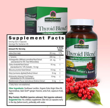 Nature'S Answer Thyroid Complete Blend Vegetarian Capsules 90 Count | Supports Thyroid | Natural Energy Booster | Promotes Metabolism