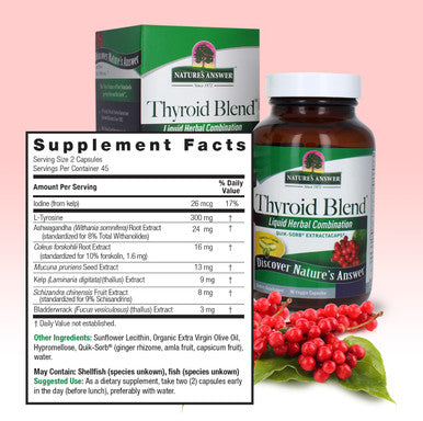 Nature'S Answer Thyroid Complete Liquid 90 Capsules | Promotes Thyroid Health | Natural Energy Booster | Helps with Metabolism