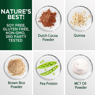 Nature'S Nutrition Premium Vegan Protein Powder Creamy Chocolate Fudge - 19g & 100% Plant Based Protein & Fast Absorbing Premier Isolate for Smoothies & Shakes - Non Dairy Non Whey Soy & Gluten - 30 Servings