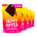 SkinnyDipped Dark Chocolate Coconut Almond Bites, Low Sugar Chocolate Coconut Bar, 3.17oz Resealable Bags, Pack of 4 (24 Bites Total)