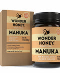 Wonder Honey Raw Manuka Honey New Zealand MGO550 (15+) Tested for 26 Markers, Traceable, Natural Soothing for Sore Throat, Cough - Aids Digestion - Triple Sealed for safety in a Protective Box (8.8oz)