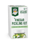 Fermentaholics Organic Vinegar Pickling Kit - Easy Quick Pickles - 2 Recipes With Perfect Pickle Spice And her Salt - Wide Mouth Quart Jar - Makes 3 Quarts - Ou her