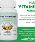 Maxi Health - Multivitamin For Women & Men - Daily Mens & Womens Vitamins With 30 Nutrients Including Iron, Zinc, Probiotics, Immune Support Vitamins & More - Easy To Swallow Maxicaps, 120 Capsules