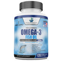 American Standard Supplements Triple Strength Omega-3 Fish Oil Ultra-Potent Non-GMO Omega-3 Supplement 2,000mg Fish Oil, 800mg EPA, 600mg for Improved Heart, Joint, Skin Health 120 Softgels