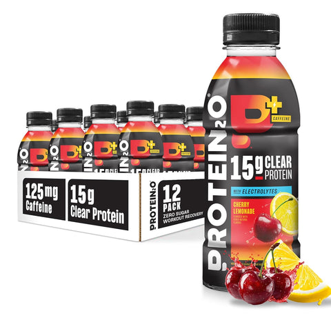 Protein2o 15g Whey Protein Isolate Hydration Drink Plus Energy & Focus, 350mg of Electrolytes, Vitamins B5 & B6, Sugar Free, Energy Variety Pack, 16.9 oz Bottle (Pack of 12)