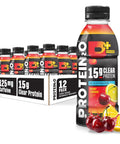 Protein2o 15g Whey Protein Isolate Hydration Drink Plus Energy & Focus, 350mg of Electrolytes, Vitamins B5 & B6, Sugar Free, Energy Variety Pack, 16.9 oz Bottle (Pack of 12)