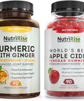 Apple Cider Vinegar Gummies Turmeric with Ginger Caps Powerful Combo for Metabolic Support Digestive Health Energy Weight Loss Detox Cleanse. Vitamins B6B12 Beet Pomegranate Juice Vegan