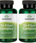 Swanson Tri-Fiber Complex - Digestive Health Supplement Made with Psyllium Oat Bran '&' Apple Pectin - (100 Capsules) 4 Pack