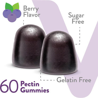 Sambucus Elderberry Gummies For Adults & Teens + Zinc & Vitamin C - Sugar - Immune Support & Booster Herbal Supplement - Vegan, Gluten Free, Gelatin Free, Gmo Free, Chewable Berry Flavored Gummy