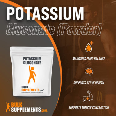 BulkSupplements Potassium Gluconate Powder - Potassium Supplement - Vegan Potassium Powder - Potassium Vitamins - Pure Potassium Supplement Powder (1 Kilogram - 2.2 lbs)
