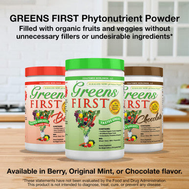 Greens First Chocolate Superfoods Extracts Concentrates Nutrient Rich Antioxidant Power of 15 Servings of Fruits 14.37 Ounce 30 Servings