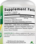 Best Naturals Rosemary Extract 1500 mg Equivalent Per Serving- 120 Capsules