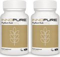 INNOPURE Psyllium Husk Fibre Supplement 240 Capsules - Pure and Natural (No Fillers or Binders) Naturally High in Soluble Fibre 500mg per Capsule - Vegan