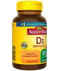 Nature Made Vitamin D3 2000 Iu (50 Mcg) Dietary Supplement For Bone Teeth Muscle And Immune Health Support 220 Tablets 220 Day Supply