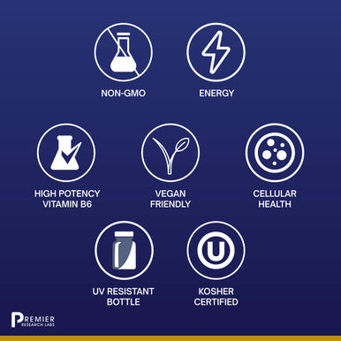 Premier Research Labs B6 Ultra - Features Oat, Turkey Tails, Cilantro Leaf & Organic Rice Extract - Supports Healthy Neurological