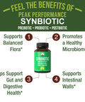 Synbiotic = Prebiotic + Probiotic + Postbiotic 3-In-1 Supplement With Clinically Tested Ingredients. Pre And Probiotics Plus