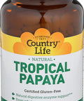 Country Life - Natural Tropical Papaya Enzyme - 500 Chewable Wafers