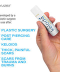 Keloid Scar Care Butter Stick, Scars & Keloids Treatment Balm, For Surgical Scars & Keloids From Piercings, Stretch Marks, Acne, With Anti-Scar Cocoa, Shea Butter, Coconut, & Jojoba Oils