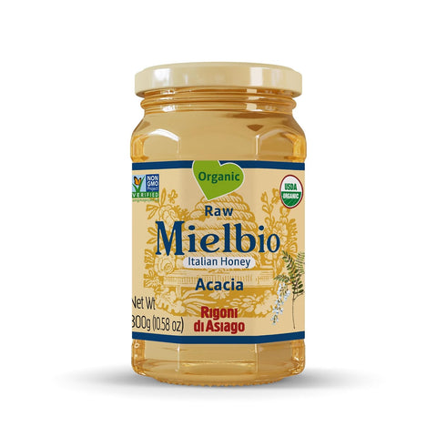 Rigoni Di Asiago Mielbio Italian Raw and Creamy Honey, Orange Blossom, 10.58 Ounce, (Pack of 1)