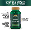 Swanson Pure Energy Metabolism Concentration Mental Focus Mood Support Stress Management Adaptogenic Herbs Herbal Supplement 60 Veggie Capsules (Veg Caps) Vegan