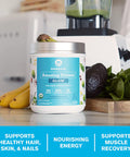 Amazing Grass GLOW Vegan Collagen Support with Biotin and Plant Based Protein Powder, Vanilla Honeysuckle, 15 Servings
