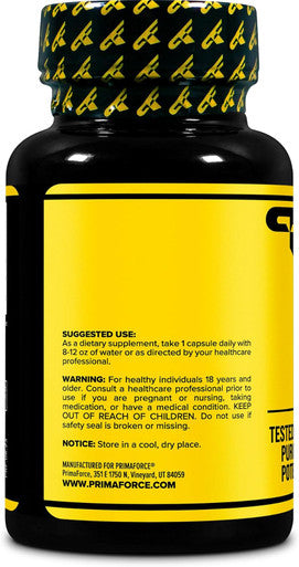 Primaforce Agmatine Sulfate 500mg 90 Capsules - Non-GMO Gluten Supplement