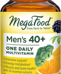 MegaFood Men'S 40+ One Daily Multivitamin For Men With Vitamin B Vitamin D3 Selenium Zinc & Real Food - Immune Support Energy Metabolism And Muscle & Bone Health Non Gmo; Vegetarian - 90 Tabs
