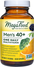 MegaFood Men'S 40+ One Daily Multivitamin For Men With Vitamin B Vitamin D3 Selenium Zinc & Real Food - Immune Support Energy Metabolism And Muscle & Bone Health Non Gmo; Vegetarian - 90 Tabs