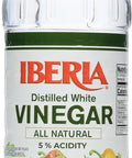 Iberia All Natural Distilled White Vinegar, 1 Gallon - 5% Acidity