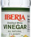 Iberia All Natural Distilled White Vinegar, 1 Gallon - 5% Acidity (Pack of 2)