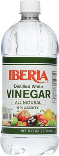 Iberia All Natural Distilled White Vinegar, 1 Gallon - 5% Acidity (Pack of 2)
