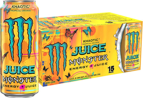 Monster Rehab Tea + Lemonade + Energy, Energy Drink 15.5 Ounce | Energy Iced Tea, Pack of 15