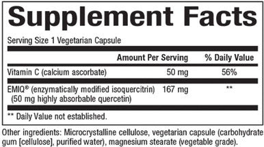 Natural Factors Bioactive Quercetin EMIQ 50 mg Antioxidant Support for a Healthy Heart and Immune System 60 capsules 60 servings